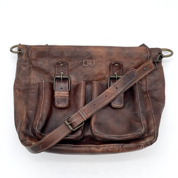 Bed Stu Other - Bed StU 100%Genuine Leather Crossbody Messenger Satchel Cognac Dark Brown Travel